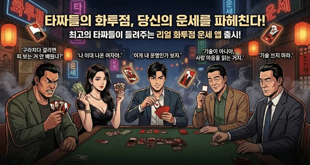 화투점 — 한국 전통 화투패 12달 오늘의 운세 (Hwatu Korean Fortune Telling, 花札占い, 韩国花牌占卜)
